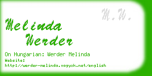 melinda werder business card